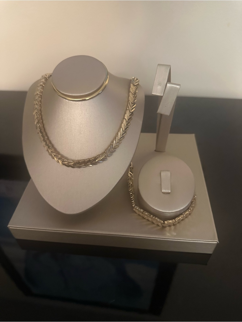 Classic Gold-Tone Wheat Chain Necklace and Bracelet Set
